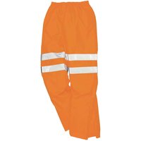 Oxford Weave 300D Class 2 Breathable Hi Vis Breathable Trousers Orange L