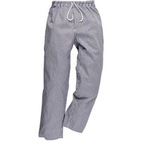 Portwest C079 Bromley Chef Trousers Blue / White XS 31"