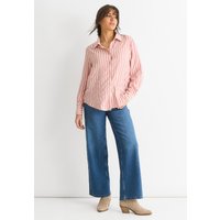 Blush Stripe Viscose Oversized Shirt