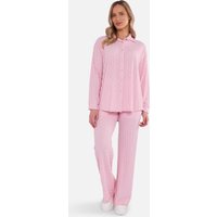 Pink Textured Oversized Long Sleeves Shirt