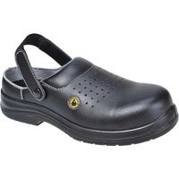 Portwest Compositelite ESD Perforated Safety Clogs Black Size 3