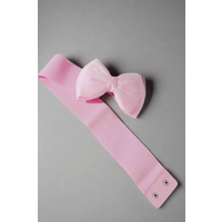 Unique Vintage Pink Bow Cinch Belt Colour: Pink