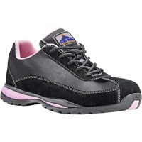 Portwest Steelite Womens S1P HRO Safety Trainers Black / Pink Size 3