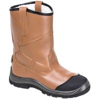 Portwest Steelite Pro Fur Lined Safety Rigger Boots Tan Size 13