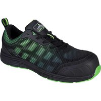 Portwest Compositelite Ogwen Low Cut Safety Trainers Black / Green Size 3