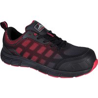 Portwest Compositelite Ogwen Low Cut Safety Trainers Black / Red Size 6