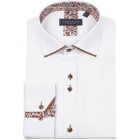 Long Sleeve Panelled Collar End on End Shirt