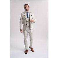 Grant Stone Pinstripe Double Breasted 3 Piece Suit