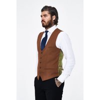 Kelvin - Tan Single Breasted Waistcoat