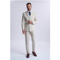 Caridi Beige Double Breasted Two Piece Suit