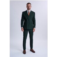 Caridi Olive Double Breasted Two Piece Suit