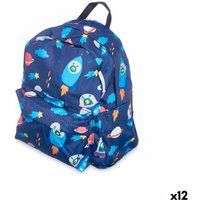 School Bag Pincello 589 Multicolour 28 x 12 x 22 cm Spaceship (12 Units)
