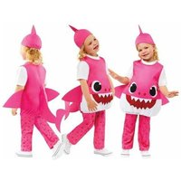 Costume for Children Baby Shark Pink 3 Pieces