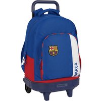 School Rucksack with Wheels F.C. Barcelona Blue Maroon 33 X 45 X 22 cm