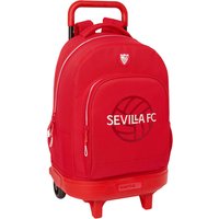 School Rucksack with Wheels Sevilla Fútbol Club Red 33 x 45 x 22 cm