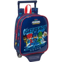 School Rucksack with Wheels PJ Masks Ready Navy Blue 22 x 27 x 10 cm