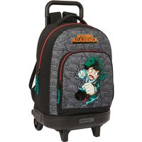 School Rucksack with Wheels My Hero Academia Black 33 x 45 x 22 cm