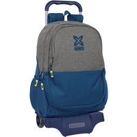 School Rucksack with Wheels Munich Street Blue Grey 32 x 44 x 16 cm