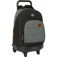 School Rucksack with Wheels BlackFit8 Old school Black Grey 33 x 45 x 22 cm