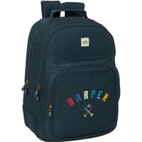 School Bag Harper & Neyer Navy Blue 32 x 42 x 15 cm