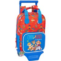 School Rucksack with Wheels The Paw Patrol Cool Blue Red 20 x 28 x 8 cm