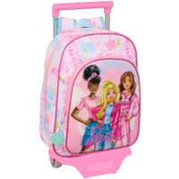 School Rucksack with Wheels Barbie Painterly Pink Sky blue 26 x 11 x 67 cm 26 x 34 x 11 cm