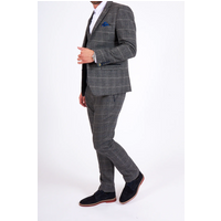 Marc Darcy Scott Grey Checked Tweed Three Piece Suit