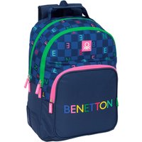 School Bag Benetton Damero Navy Blue 32 x 42 x 15 cm