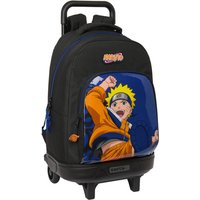 School Rucksack with Wheels Naruto Ninja Blue Black 33 x 45 x 22 cm