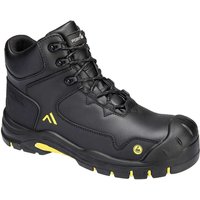 Portwest Apex Composite Mid ESD Safety Boots Black / Yellow Size 4