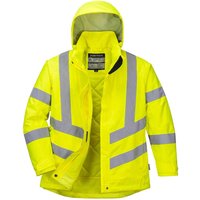 Oxford Weave 300D Class 3 Womens Hi Vis Winter Jacket Yellow L