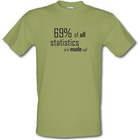 69% of all statistics are made up! male t-shirt.