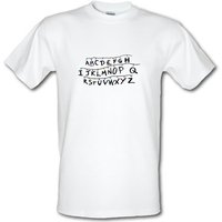 Stranger Alphabets male t-shirt.
