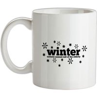 Winter Natures Annual Cull Of The Elderly mug.