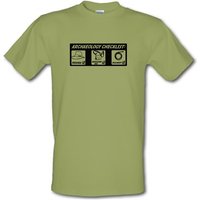 Archeology Checklist male t-shirt.