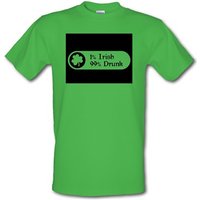 1% Irish 99% Drunk male t-shirt.