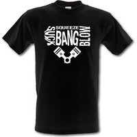 4 Stroke Pistons male t-shirt.