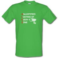 Anti ULEZ – Unjustified Looting of Every Zone male t-shirt.