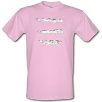 3 lines on a shirt male t-shirt.