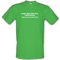 Alcohol Makes You Lean male t-shirt.