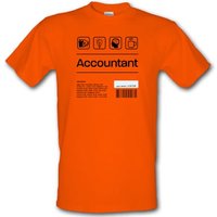 Accountant Ingredients male t-shirt.