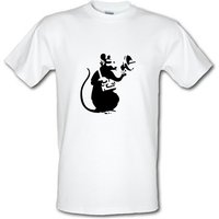 Banksy Listening Rat male t-shirt.