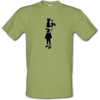 Banksy Girl With Bomb male t-shirt.