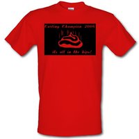 Curling champion 2006 it's all in the hips! male t-shirt.