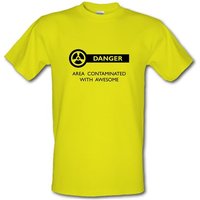 Danger Area Contaminated With Awesome male t-shirt.