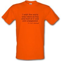 David Attenborough Quote male t-shirt.