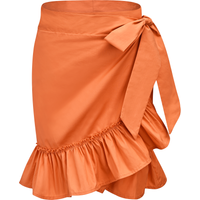 Stevie Orange Wrap Skirt