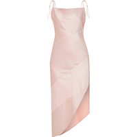 Gracie Pink Satin Slip Midi Dress