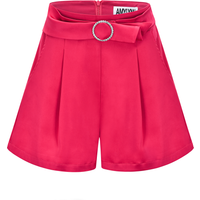 Mirabella Pink High Waisted Satin Shorts