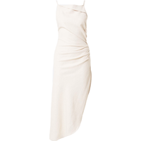 Marta Cream Linen Asymmetric Dress